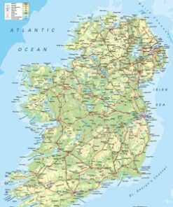 Geographical Map of Ireland Poster -  - 9781906707255
