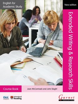 English for Academic Study (New Edition): Extended Writing & Research Skills Course Book -  - 9781908614308