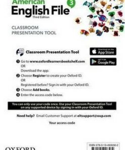 American English File (3rd Edition) 3 Classroom Presentation Tool (Internet Access Code) -  - 9780194906562