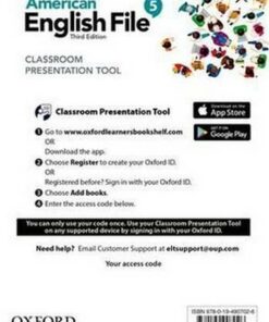 American English File (3rd Edition) 5 Classroom Presentation Tool (Internet Access Code) -  - 9780194907026