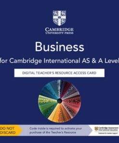 Cambridge International AS & A Level Business Digital Teacher's Resource Access Card - Kelly Chalk - 9781108940696