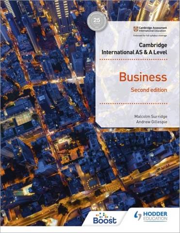 Cambridge International AS & A Level Business Second Edition - Malcolm Surridge - 9781398308114