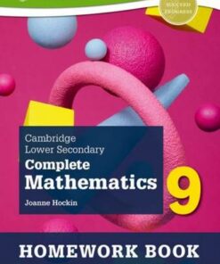 Cambridge Lower Secondary Complete Mathematics 9: Homework Book - Pack of 15 (Second Edition) - Joanne Hockin - 9781382018982