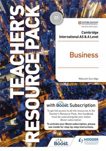 Cambridge International AS & A Level Business Teacher's Resource Pack with Boost Subscription - Malcolm Surridge - 9781398308138