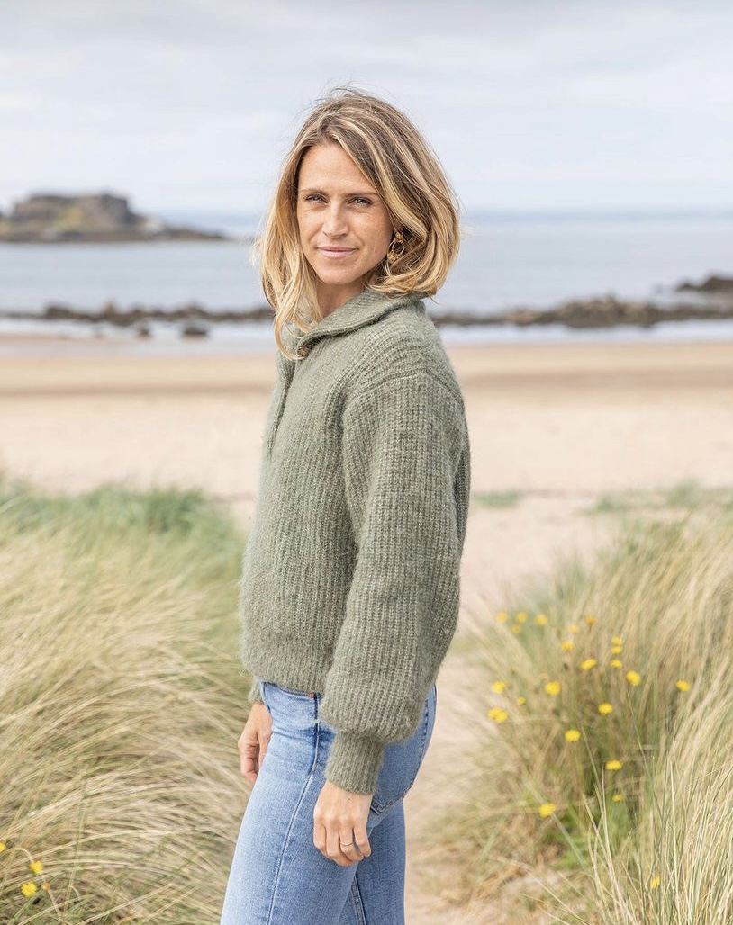 Image of author Abi Elphinstone at the beach