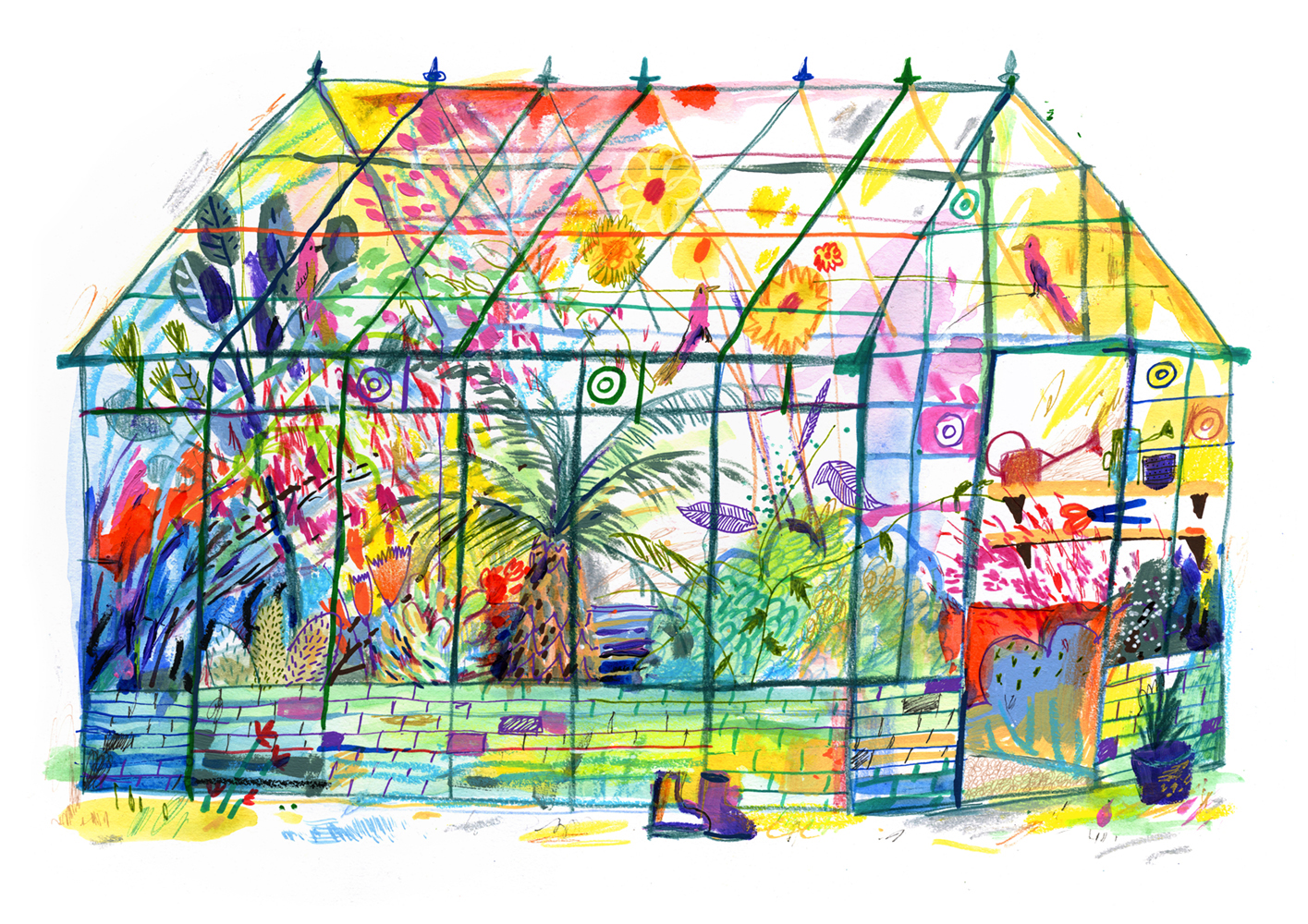 Writers Block The Butterfly House spreads greenhouse heathbooks 1