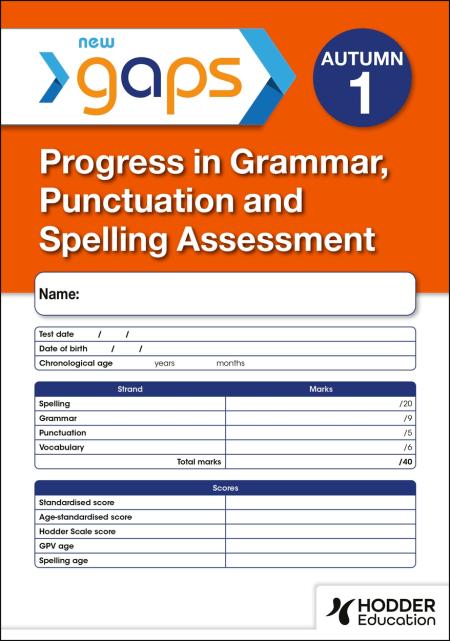 GAPS Test 1, Autumn (Pack of 10) (Progress in Grammar, Punctuation and Spelling Assessment) — book cover
