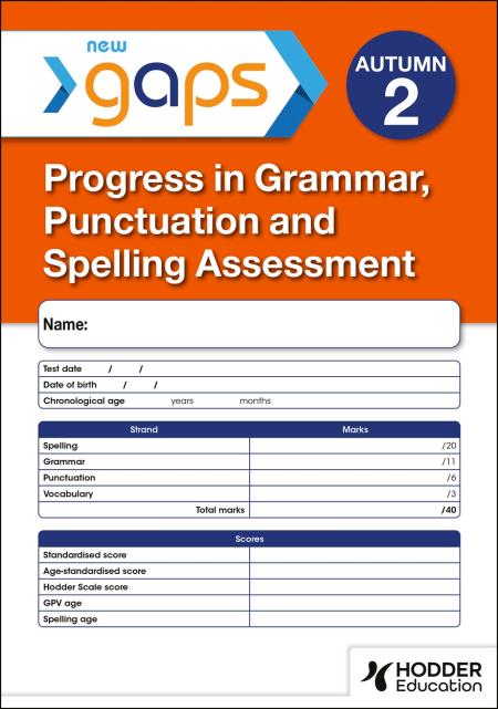 GAPS Test 2, Autumn (Pack of 10) (Progress in Grammar, Punctuation and Spelling Assessment) — book cover