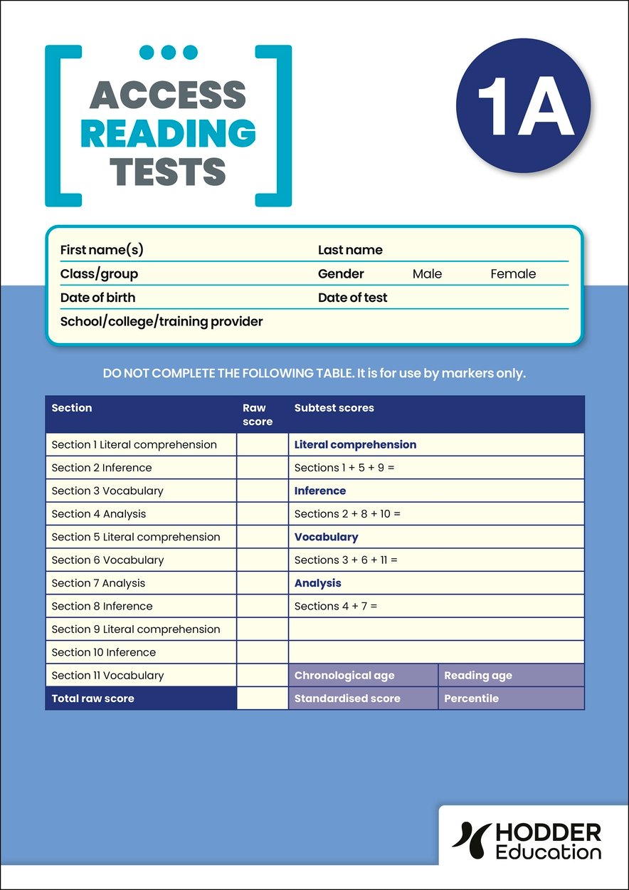 Access Reading Test (ART) Form A (Pack of 10) — book cover