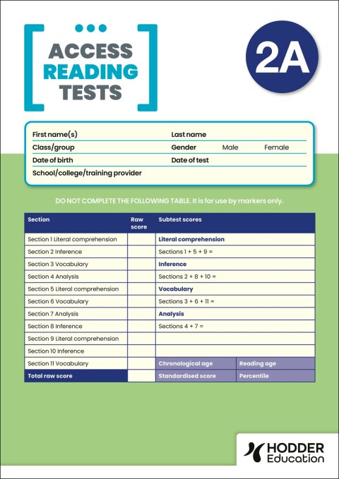 Access Reading Test (ART): Form C (Pack of 10) — book cover