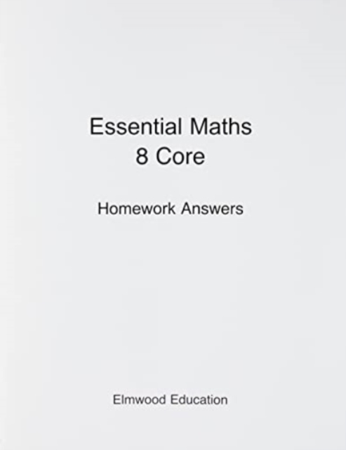Essential Maths 8C Homework Book Answers — book cover