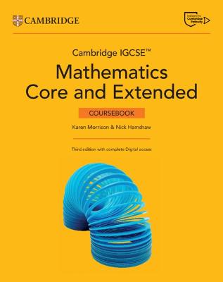 Cambridge IGCSE (TM) Mathematics Core and Extended Coursebook with Digital Version (2 Years' Access) — book cover